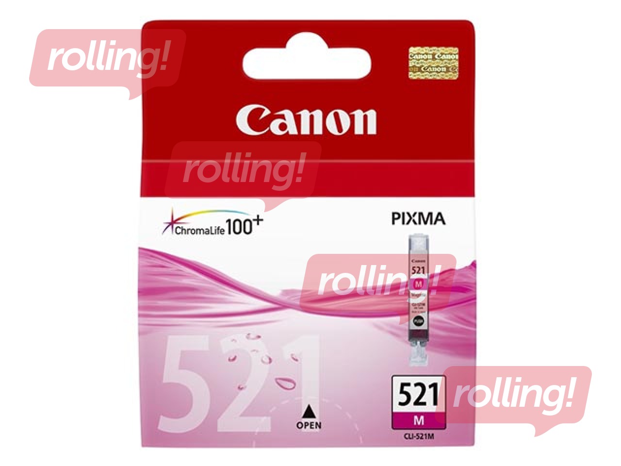 Tintes kasete Canon CLI-521, fuksīna sarkana, 9ml