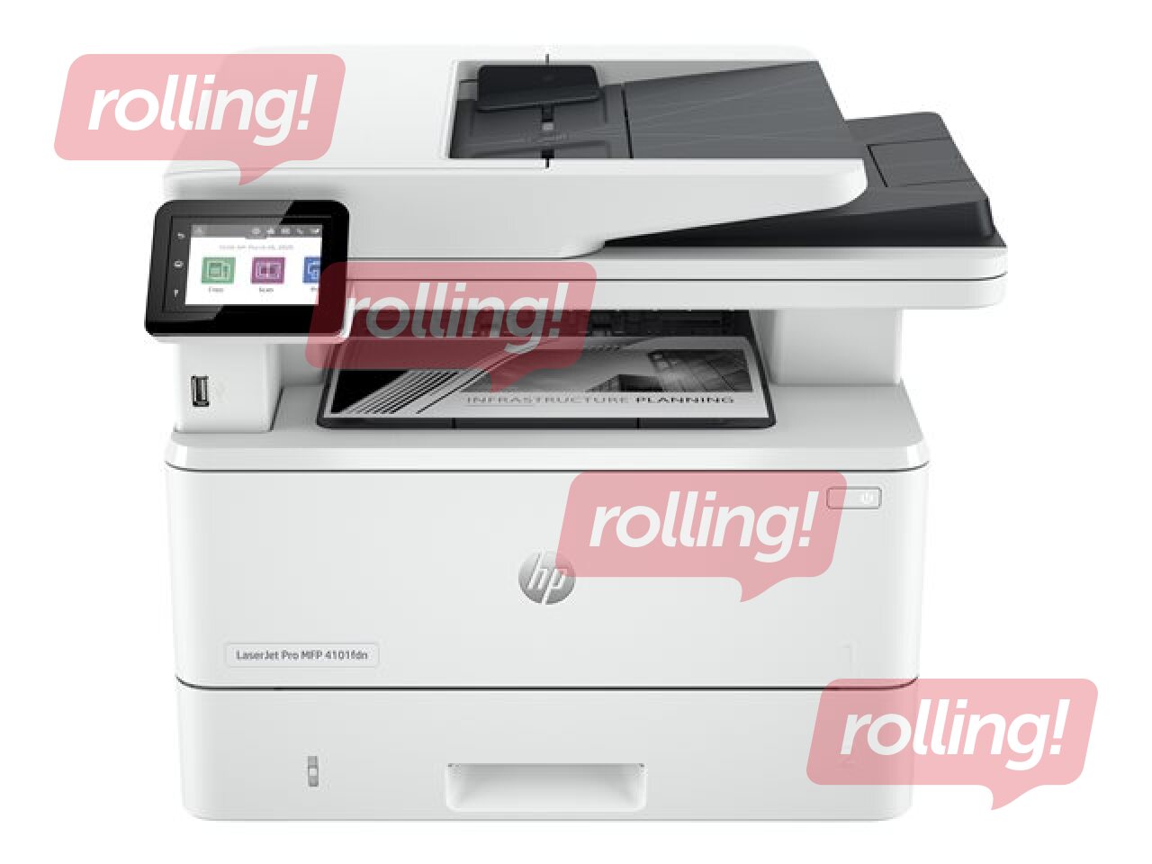 Daudzfunkciju melnbaltais lāzerprinteris HP LaserJet Pro MFP 4102fdn