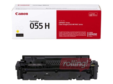 Tonera kasete Canon 055H, Dzeltena (5900 lpp)