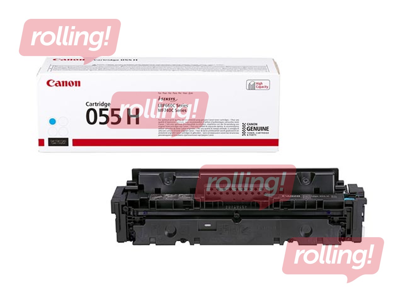 Тонер-картрид Canon 055H, голубой (5900 стр.)