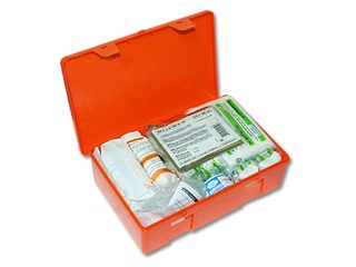 Pirmās palīdzības aptieciņa uzņēmumiem, plastmasas kastītē
