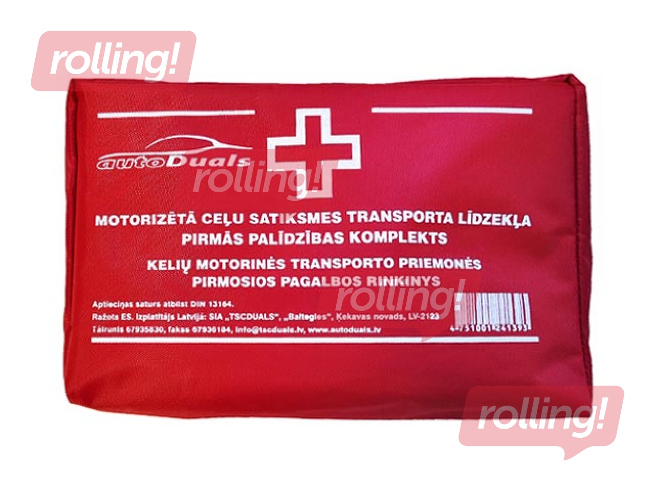 Pirmās palīdzības aptieciņa automašīnām, somiņā B-7