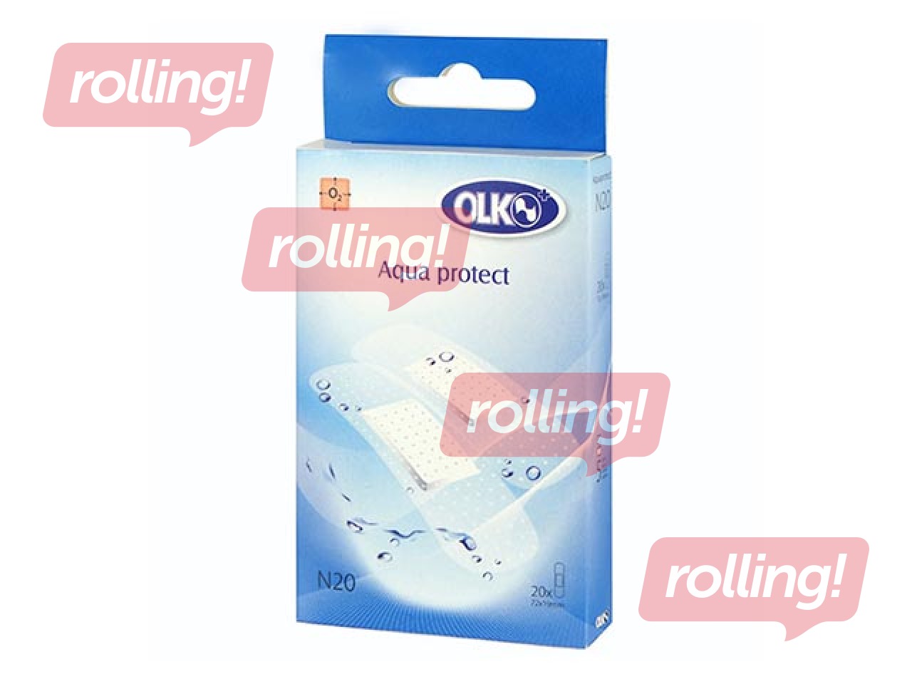 Plāksteri Olko, Aqua Protect, baktericīdi, ūdensizturīgi, 20 gab.