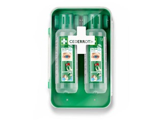 Acu skalošanas komplekts ar turētāju Cederroth (2x500ml)