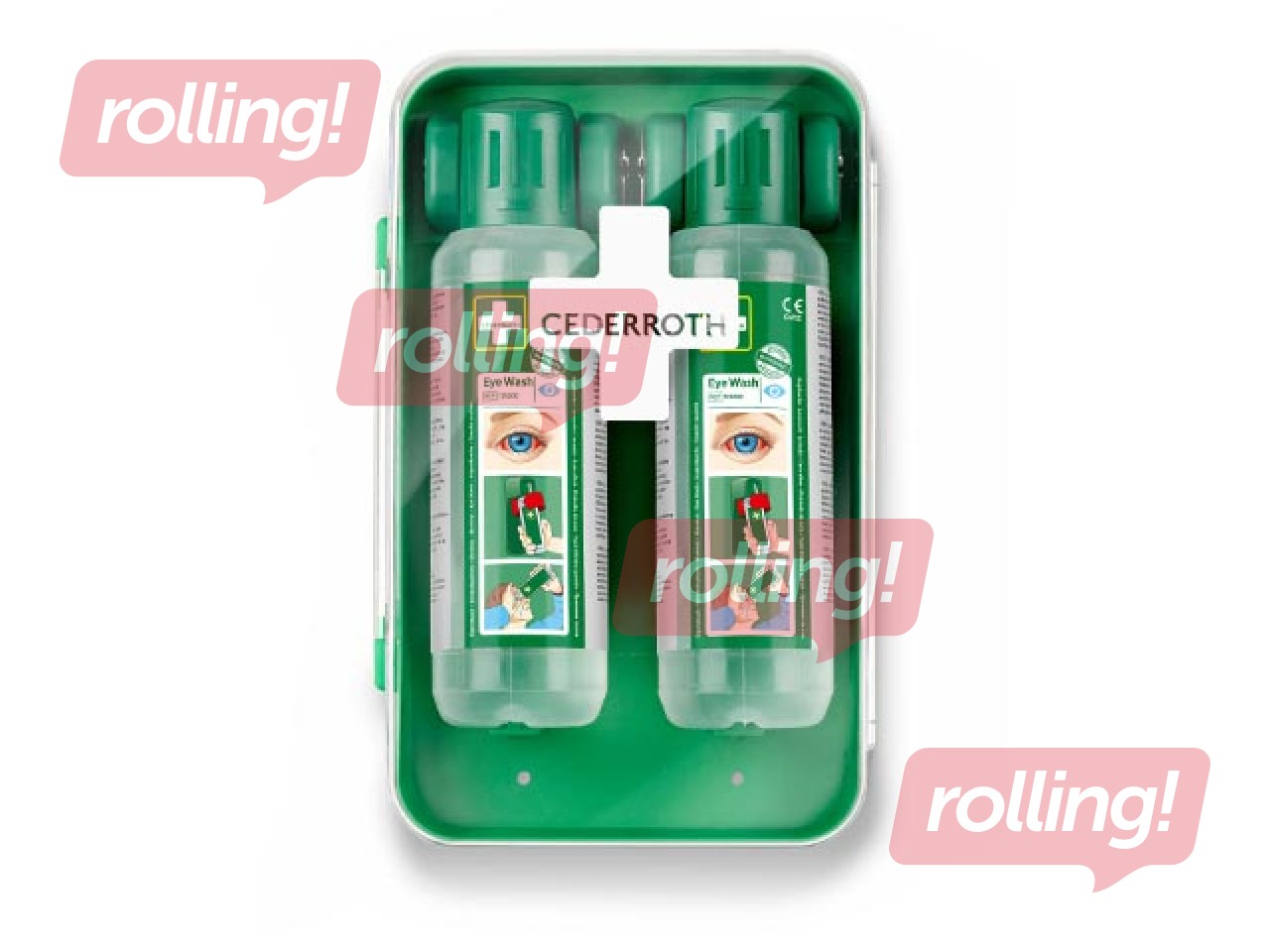 Silmapesukomplekt koos hoidjaga Cederroth (2 x 500 ml)