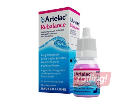 Acu pilieni (mākslīgās asaras) Artelac Rebalance, 10ml