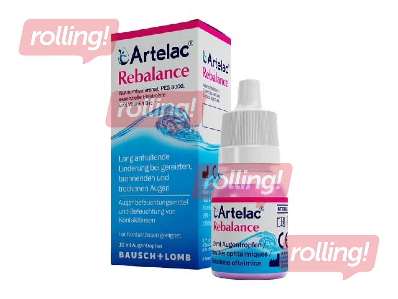 Acu pilieni (mākslīgās asaras) Artelac Rebalance, 10ml