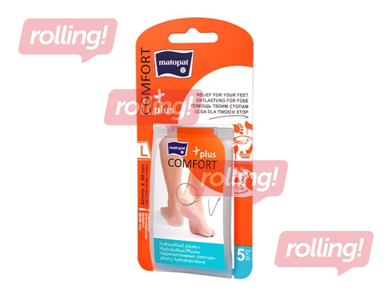 Plāksteri Matopat, Comfort Plus, prettulznu, L izm., 5 gab.