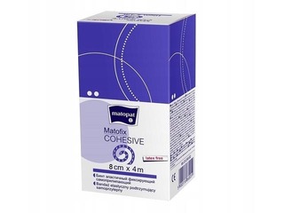 Бинт Matopat, Matofix Cohesive, эластичный, самоклеящийся, 8см x 4м, 1 шт.