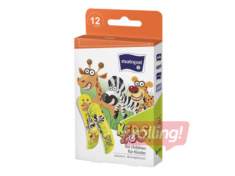 Plāksteri Matopat ZOO, bērniem, 12 gab.
