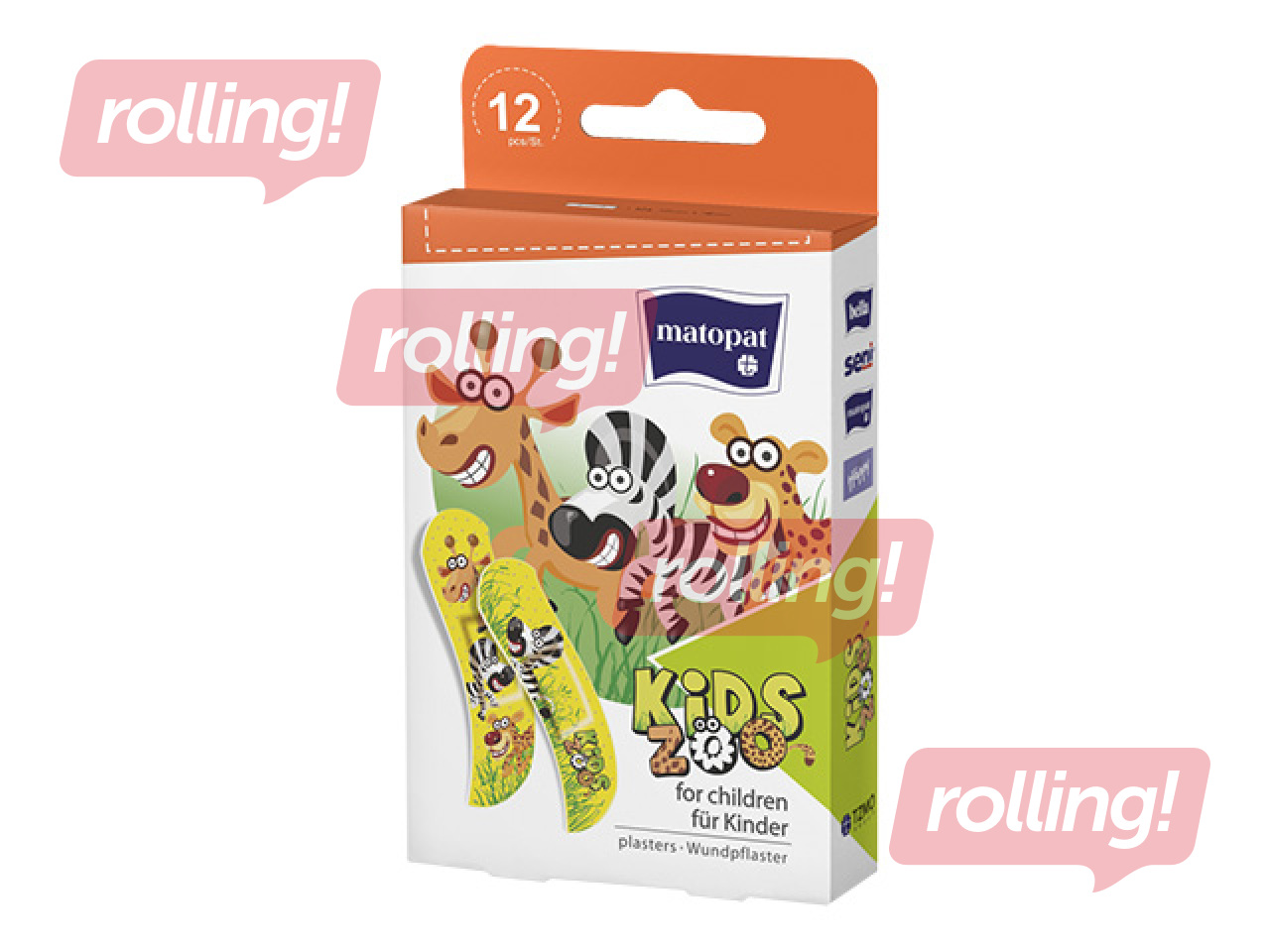 Plāksteri Matopat ZOO, bērniem, 12 gab.
