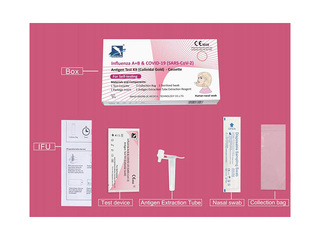 Covid-19 DeepBlue 3in1, ātrais SARS-CoV-2 antigēna, gripas A+B tests, siekalu