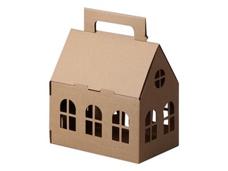 SALE Kinkekarp Jõulumajake, 200x130x120(+90)mm, kartong