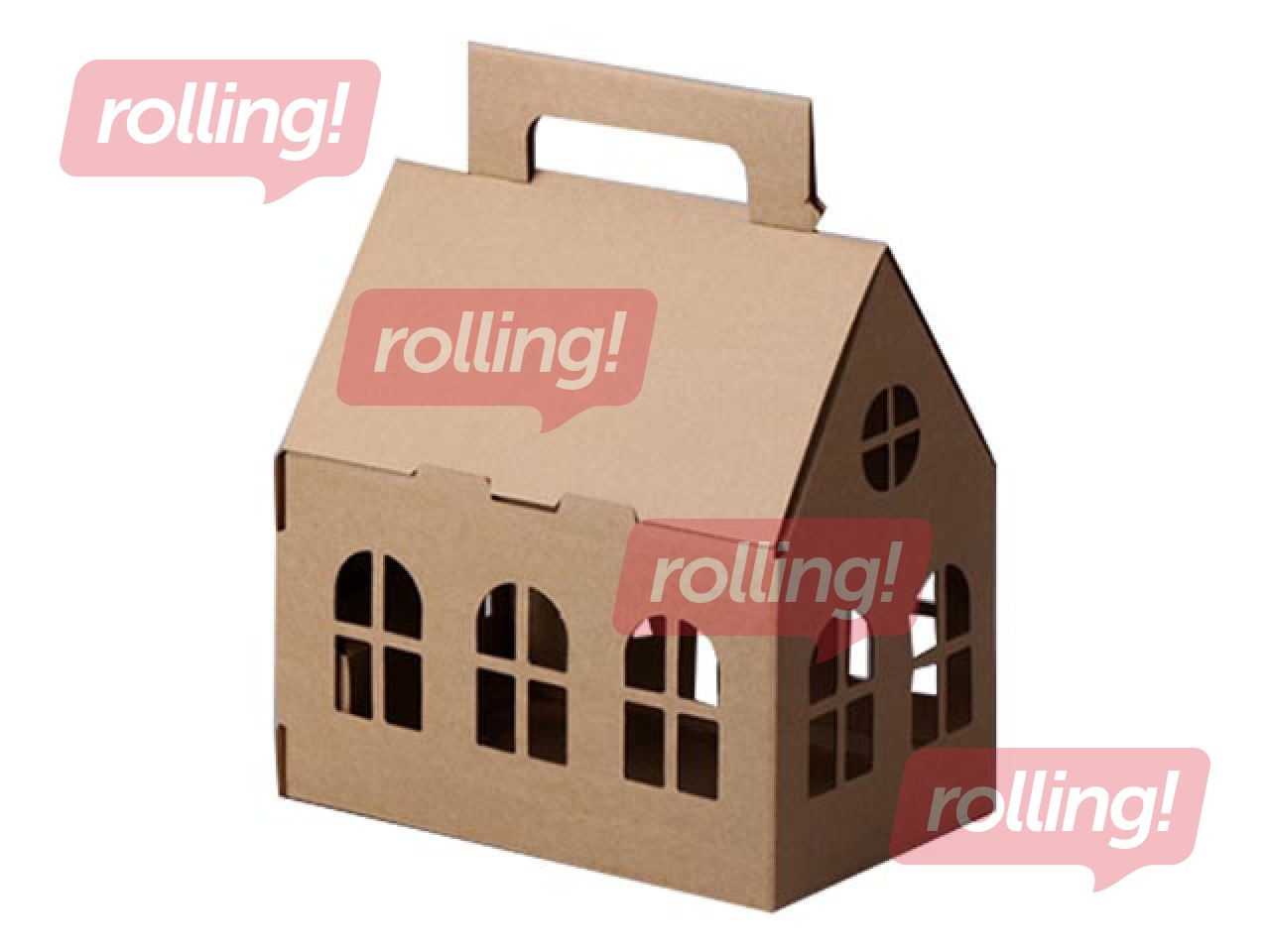 SALE Kinkekarp Jõulumajake, 200x130x120(+90)mm, kartong