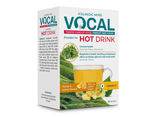 Биологически активная добавка Vocal, горячий напиток со вкусом лимона, 10 пакетиков