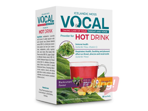 Биологически активная добавка Vocal, горячий напиток со вкусом чёрной смородины, 10 пакетиков