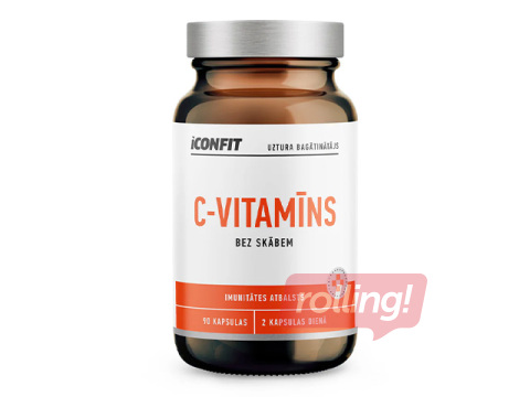 Uztura bagātinātājs Iconfit, Vitamīns C, bez skābēm, 90 kapsulas