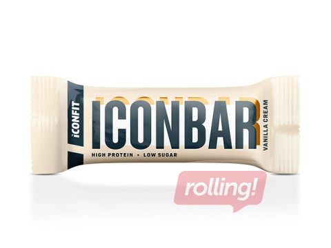 Batoniņš Iconfit, Iconbar, proteīna, vaniļas krēma, 45g