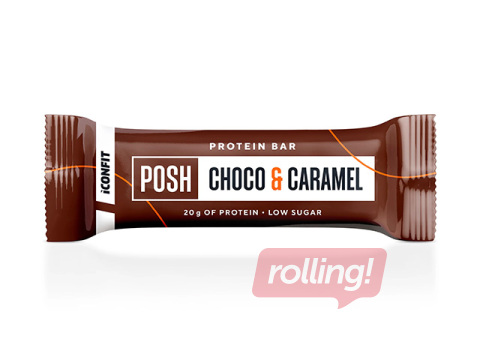 Batoniņš Iconfit, Posh, proteīna, kakao un karameles, 55g