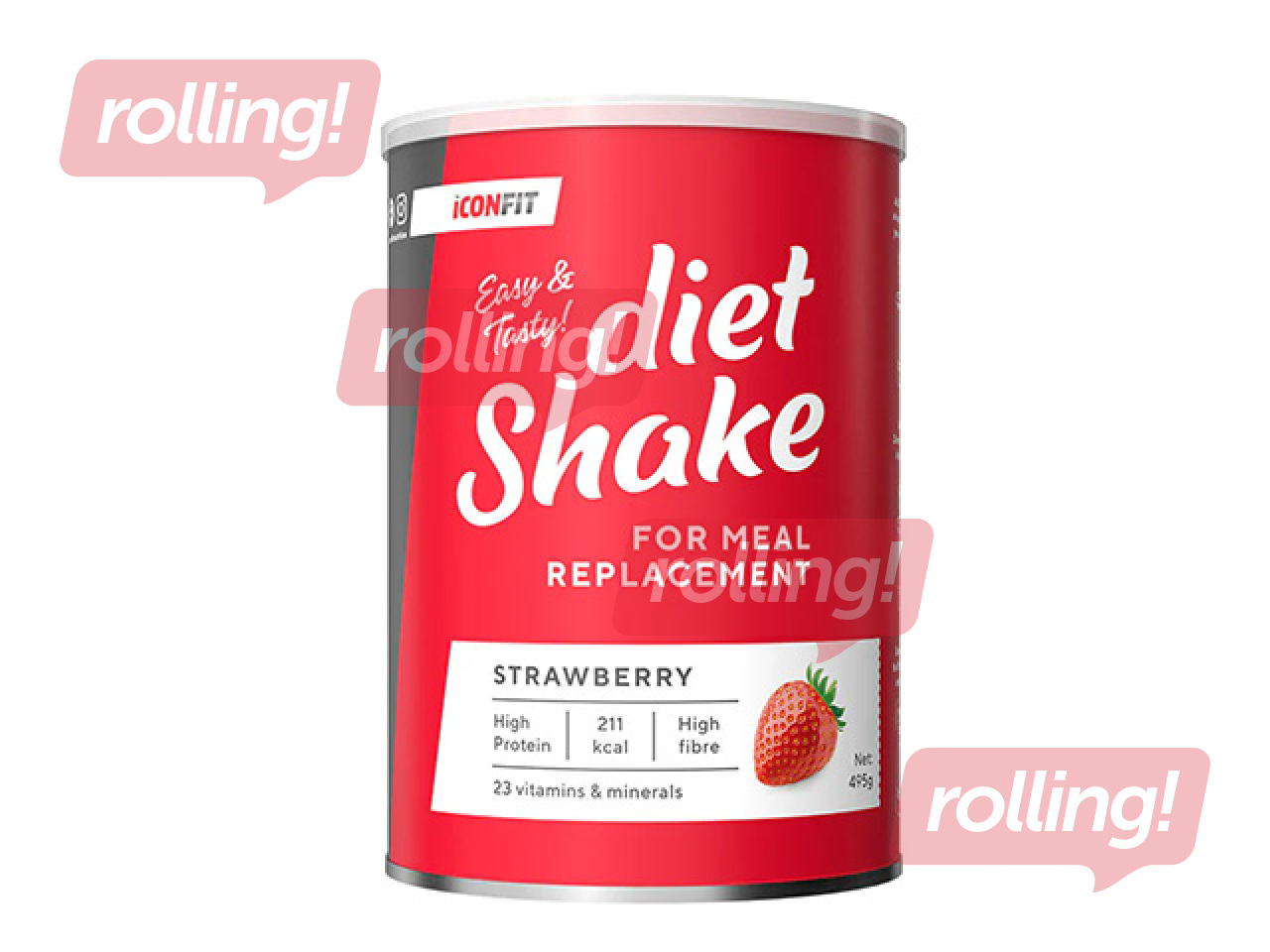 Diētiskais kokteilis Iconfit, zemeņu, 495g