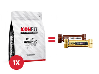 Sūkalu proteīns Iconfit 80, bez garšas, 1kg + AKCIJA! Pērc Iconfit sūkalu proteīnu un saņem dāvanu!