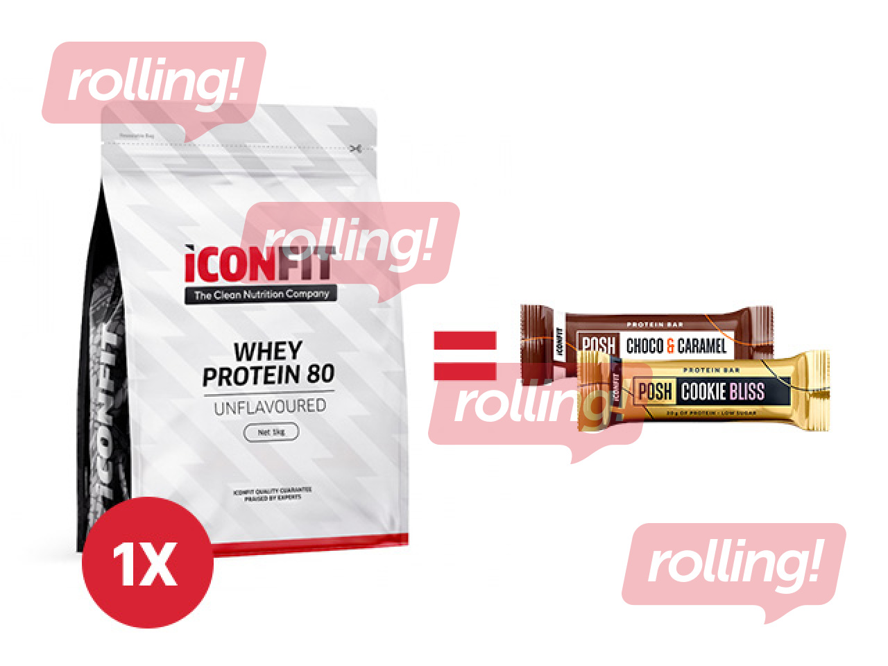 Сывороточный протеин Iconfit 80, без вкуса, 1кг + АКЦИЯ! Купи сывороточный протеин Iconfit и получ