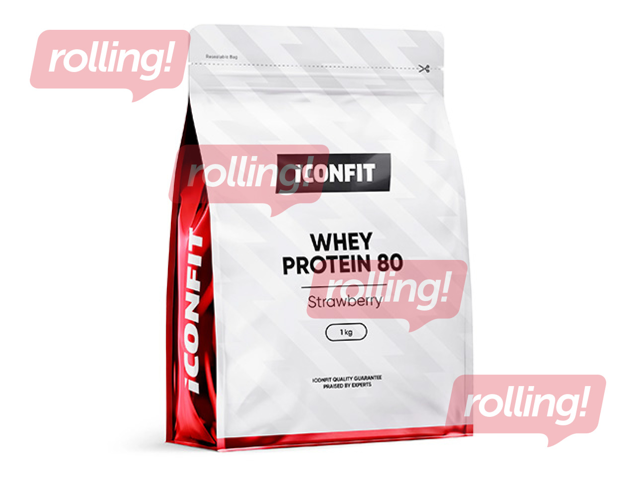 Sūkalu proteīns Iconfit 80, zemeņu, 1kg + AKCIJA! Pērc Iconfit sūkalu proteīnu un saņem dāvanu!