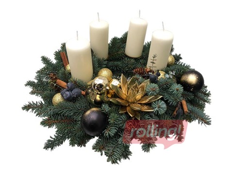 Advent wreath - Golden touch, ⌀45cm