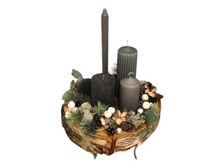 Advendipärg – Must samet, ⌀25cm