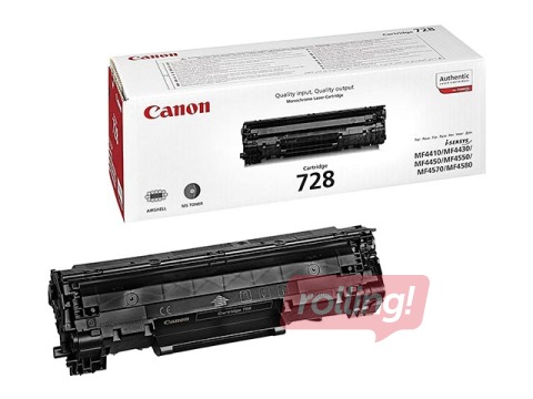 Tonera kasete Canon CRG 728, melna, (2100 lpp.)