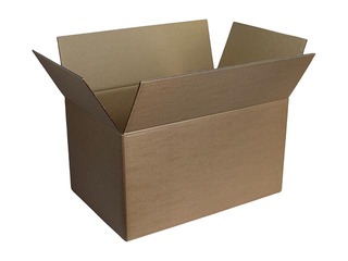 Corrugated cardboard box, 380x285x142mm 