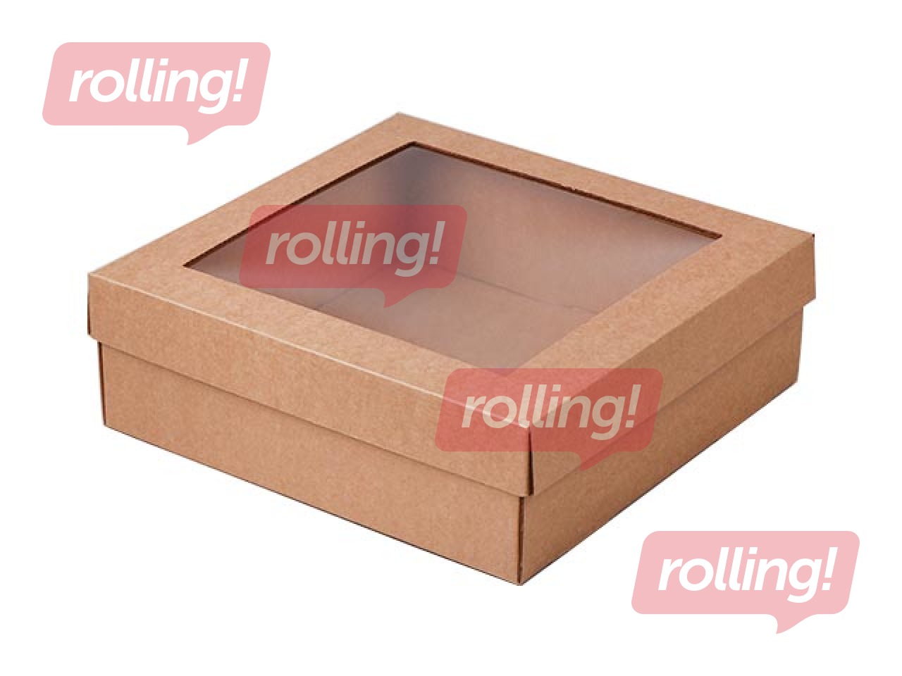 Iesaiņošanas kaste ar logu, 245x245x80mm, būna