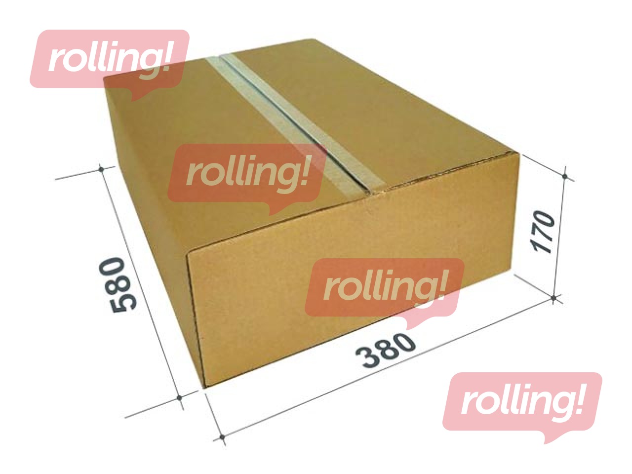 Kartona kaste pakomātiem, M izmērs, 580x380x170mm, brūna