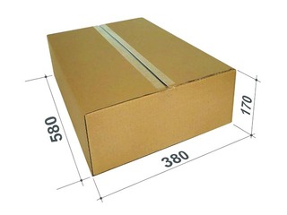 Pappkast pakkide jaoks, suurus M, 580x380x170mm, pruun