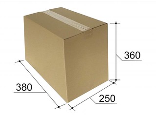 Kartona kaste pakomātiem, 1/2 L izmērs, 380x250x360mm, brūna