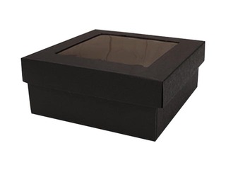 Kinkekarp aknaga, 240x240x80mm, must