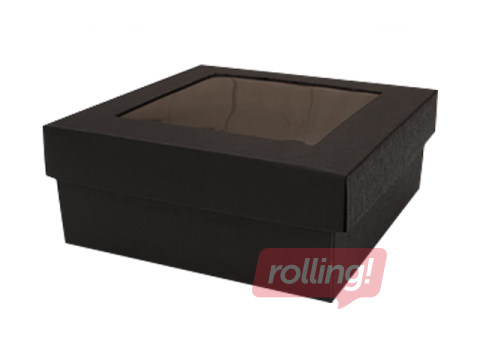 Iesaiņošanas kaste ar logu, 190x190x80mm, melna