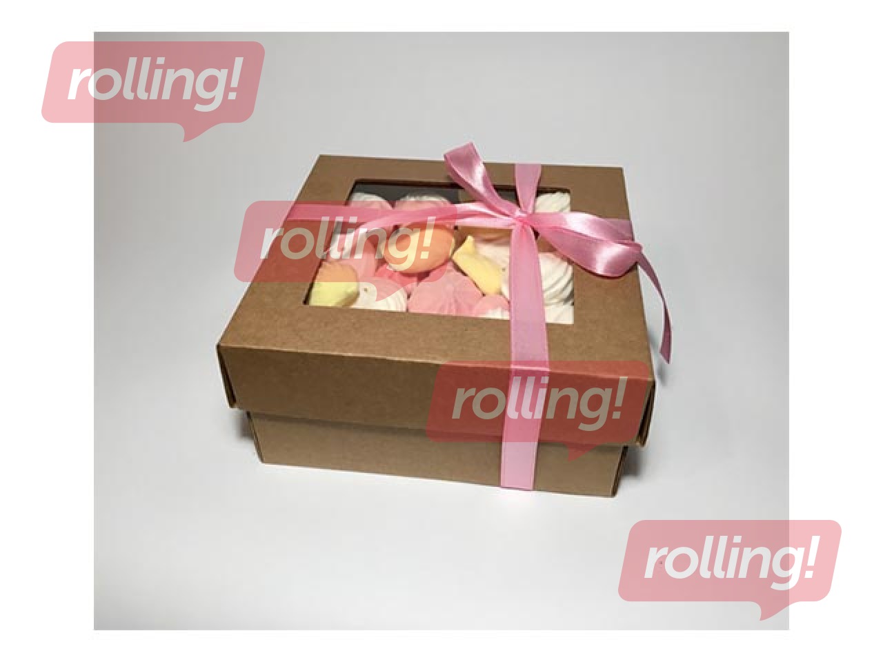 Коробка из микрогофрокартона с окном, 250x250x100мм