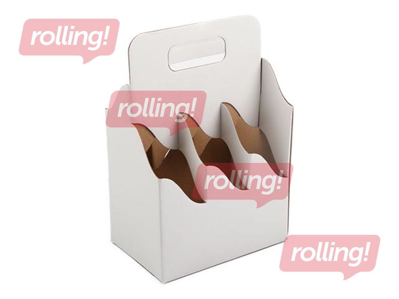 Kartona kaste 6 pudelēm 0,33L, balta