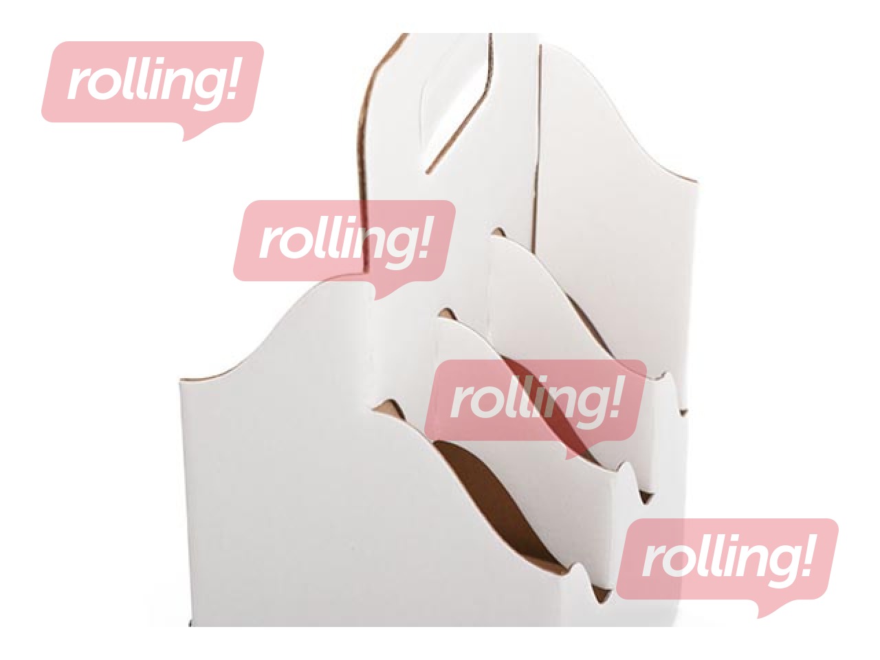 Kartona kaste 6 pudelēm 0,33L, balta