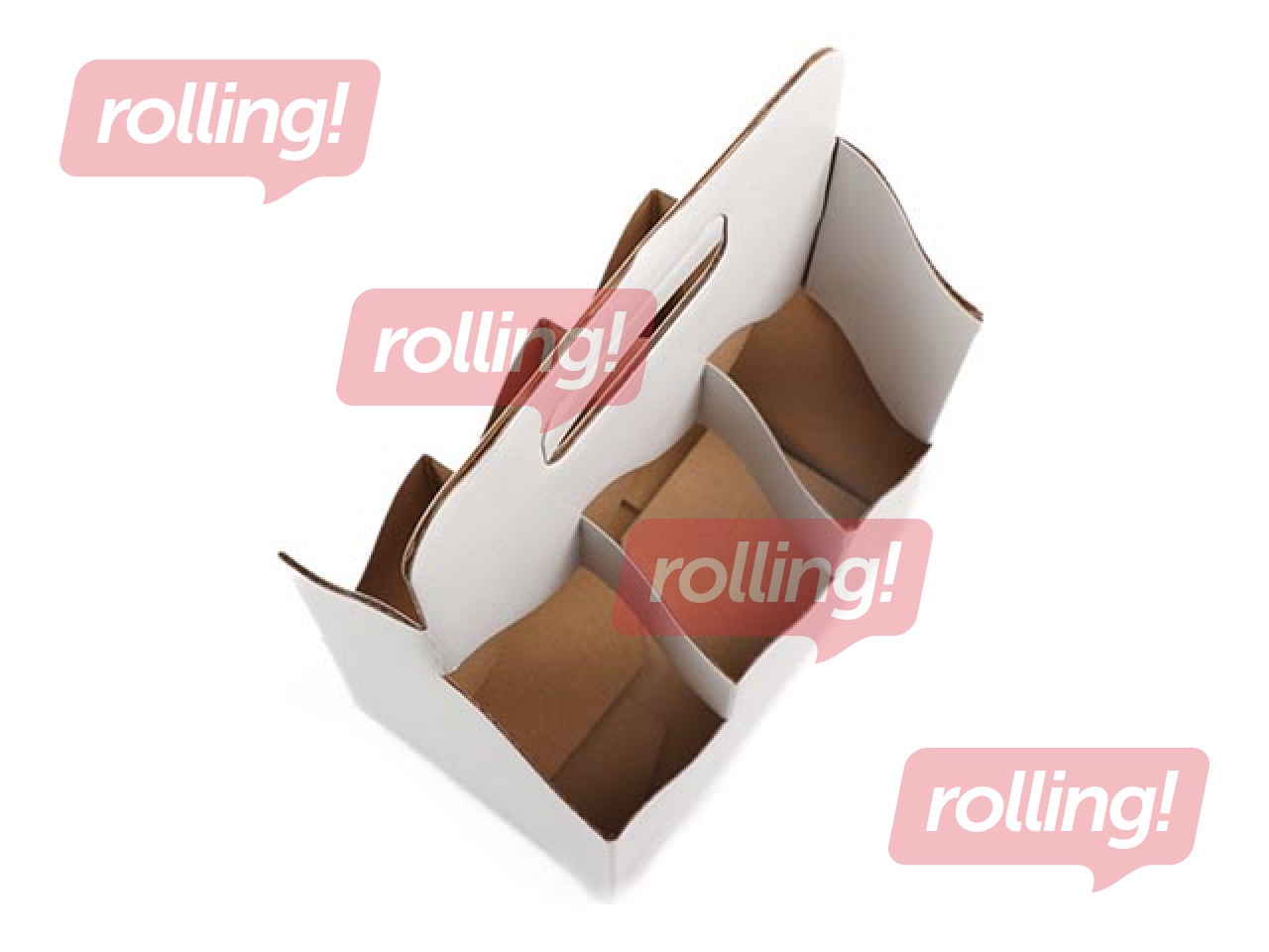 Kartona kaste 6 pudelēm 0,33L, balta