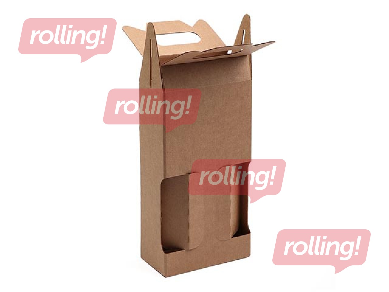 Cardboard box for two 0.5L bottles