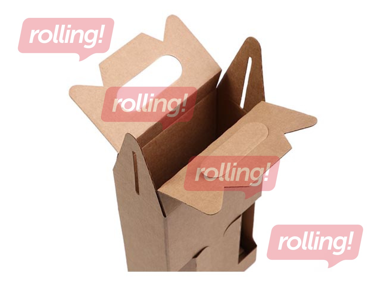 Cardboard box for two 0.5L bottles
