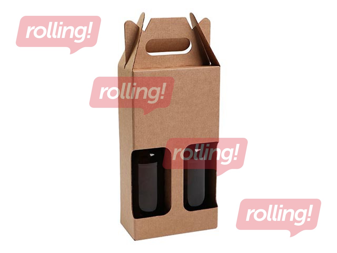 Cardboard box for two 0.5L bottles