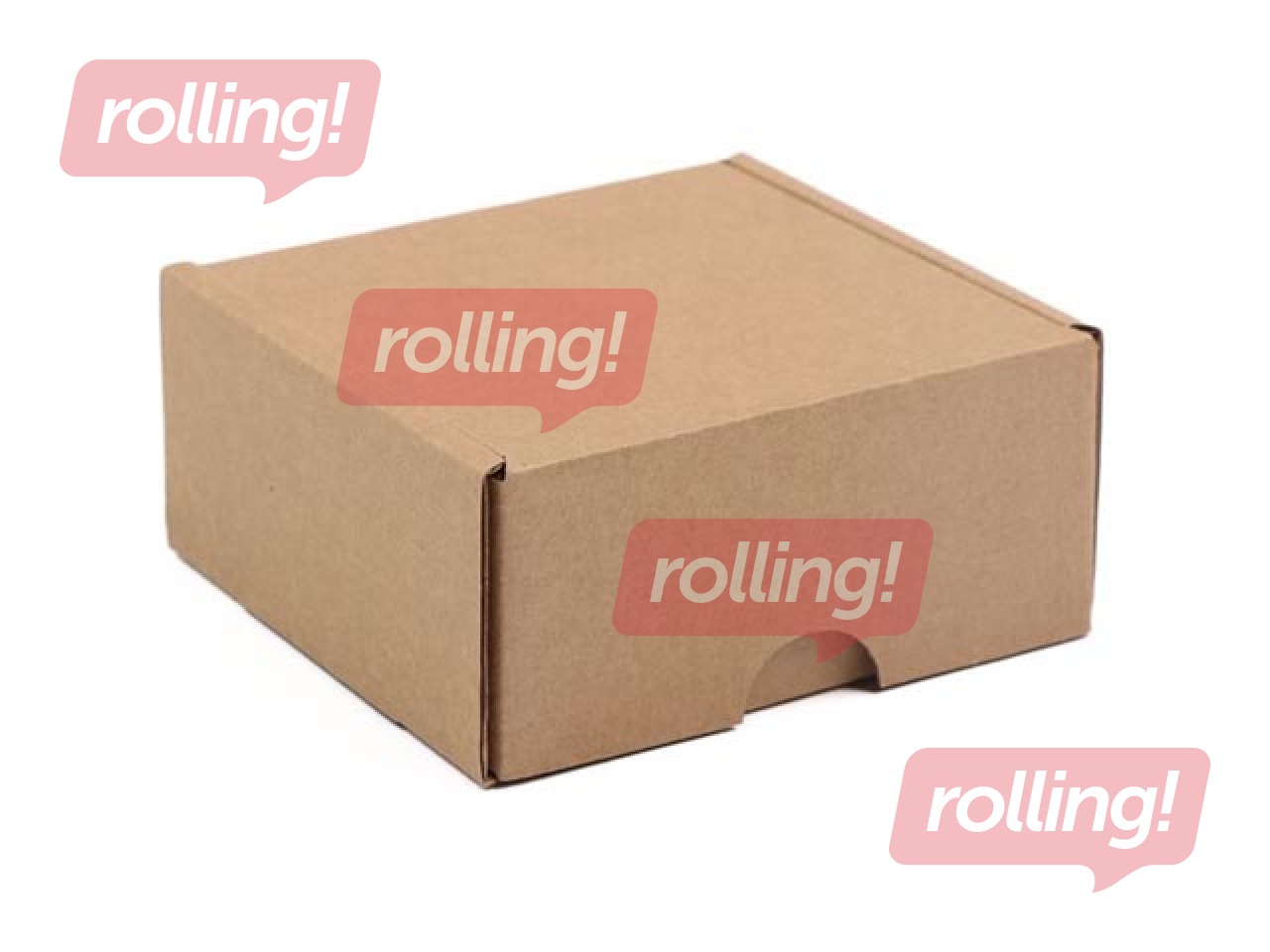 Gofrēta kartona kaste ar atlokāmu vāku, brūna, 100x100x50mm