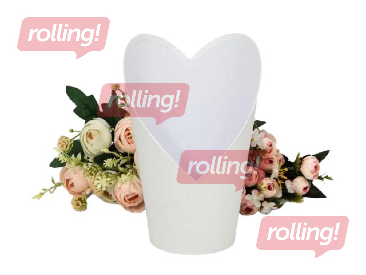 Flower gift box, white