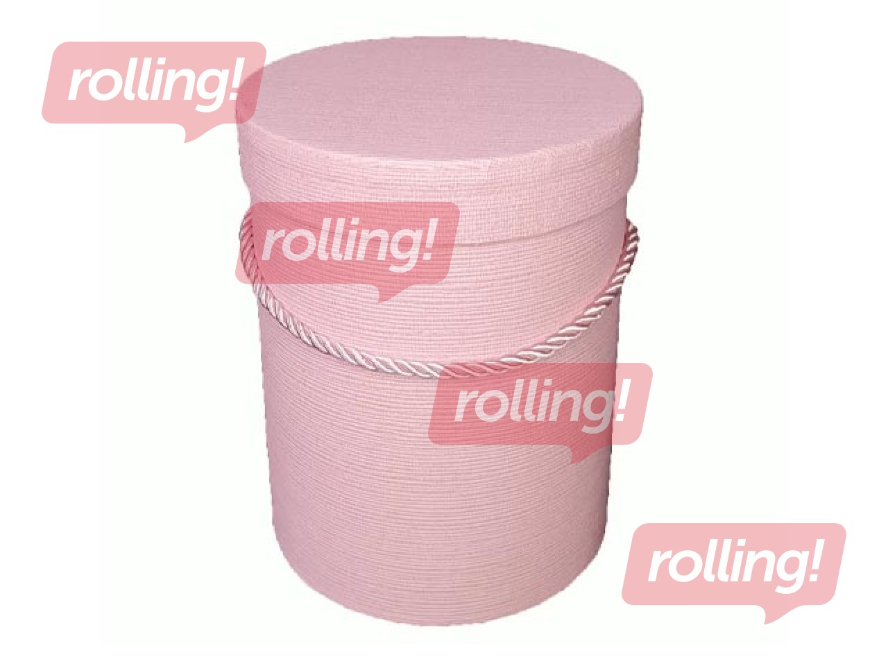 Dāvanu kaste ziediem, ar faktūru, rozā