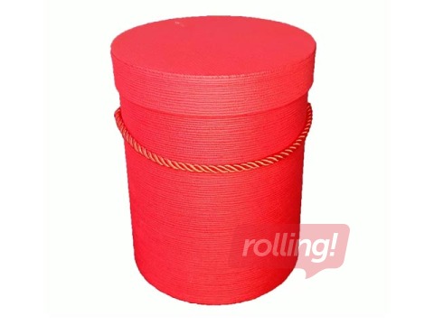 Dāvanu kaste ziediem, ar faktūru, sarkana