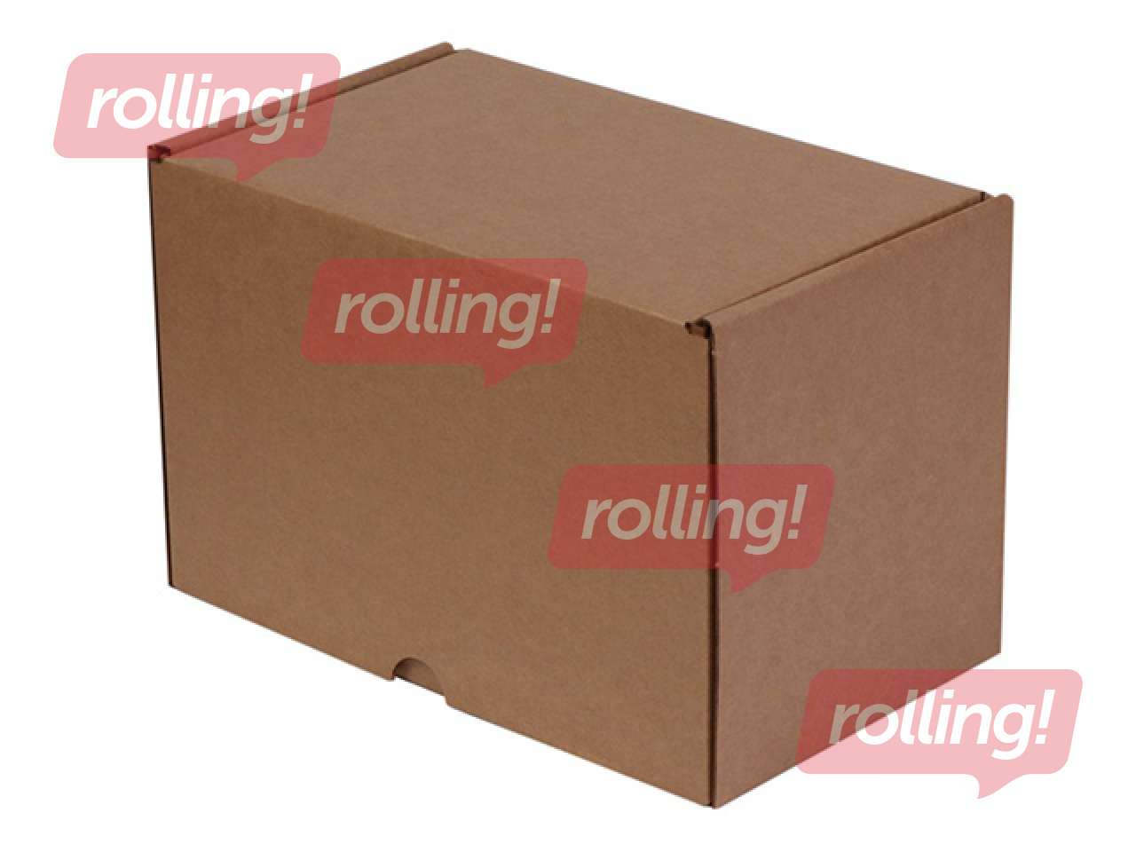 Gofrēta kartona kaste ar atlokāmu vāku, brūna, 233x146x165mm