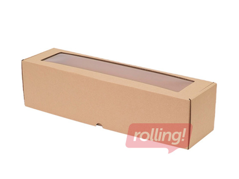 Iesaiņošanas kaste ar logu, brūna, 320x83x83mm